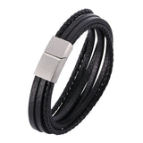 Black Leather Bracelet