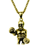 Skull Dumbbell Necklace